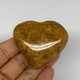 81.8g, 2"x2.2"x0.9", Natural Golden Quartz Heart Small Polished Crystal, B24828