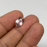 3.08cts, 10mmx6mmx5mm, Kunzite Crystal Facetted Cut Stone @Afghanistan, CTS42