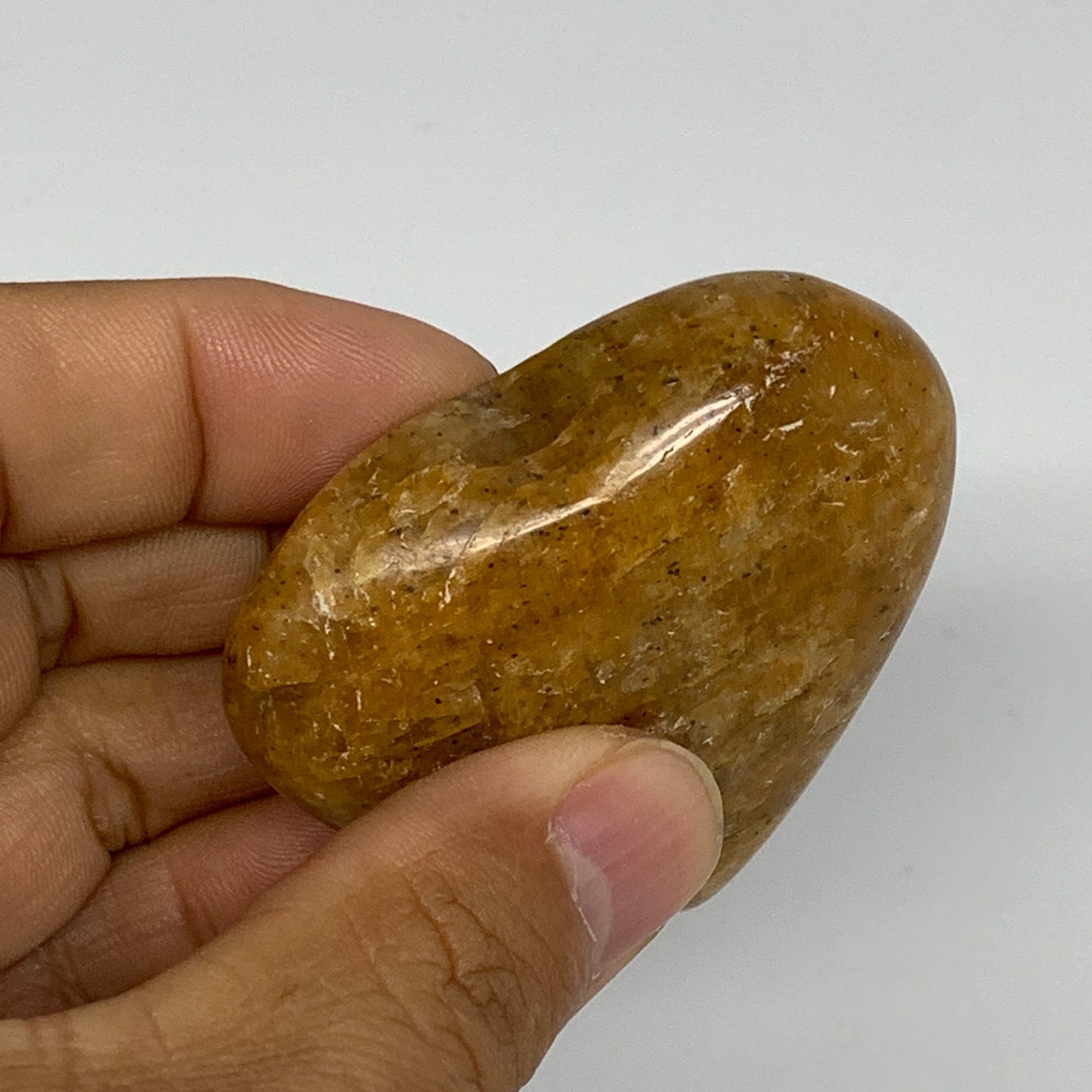 81.8g, 2"x2.2"x0.9", Natural Golden Quartz Heart Small Polished Crystal, B24828