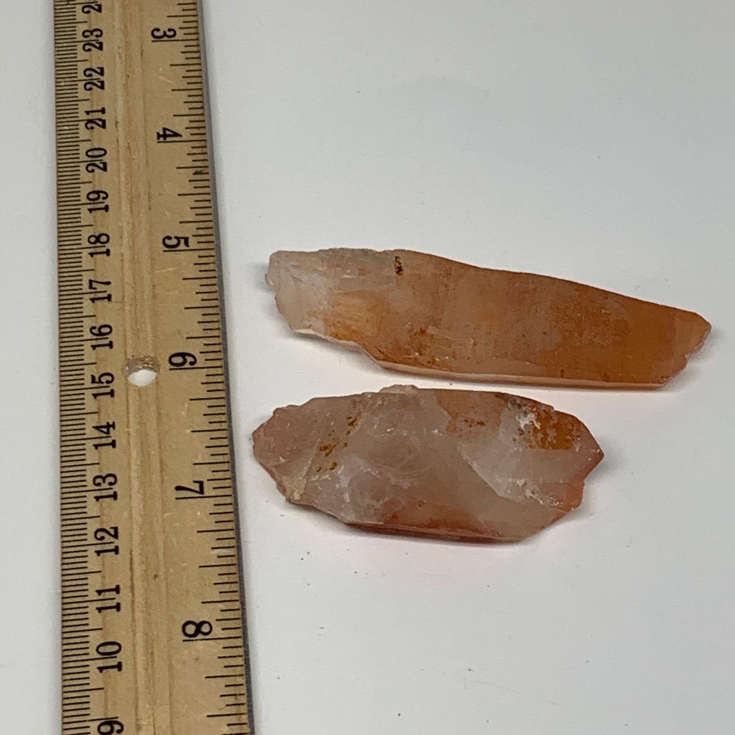 51.4g, 2.2"-2.9", 2pcs, Natural Red Quartz Crystal Terminated @Morocco, B11410