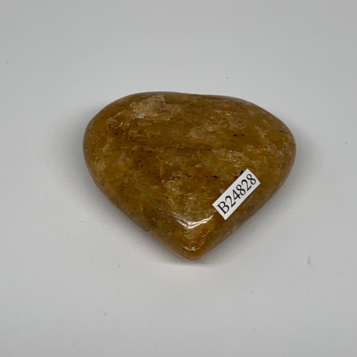 81.8g, 2"x2.2"x0.9", Natural Golden Quartz Heart Small Polished Crystal, B24828