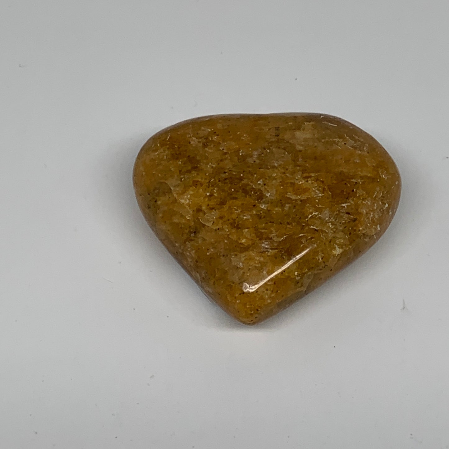 81.8g, 2"x2.2"x0.9", Natural Golden Quartz Heart Small Polished Crystal, B24828