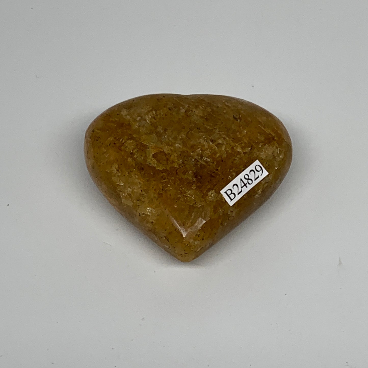 86.3g, 2"x2.2"x0.9", Natural Golden Quartz Heart Small Polished Crystal, B24829