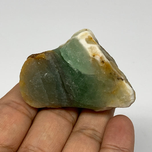 82.4g, 2"x1.6"x1.4" Fluorite Tumbled Rough Home Decor @Mexico, B18648
