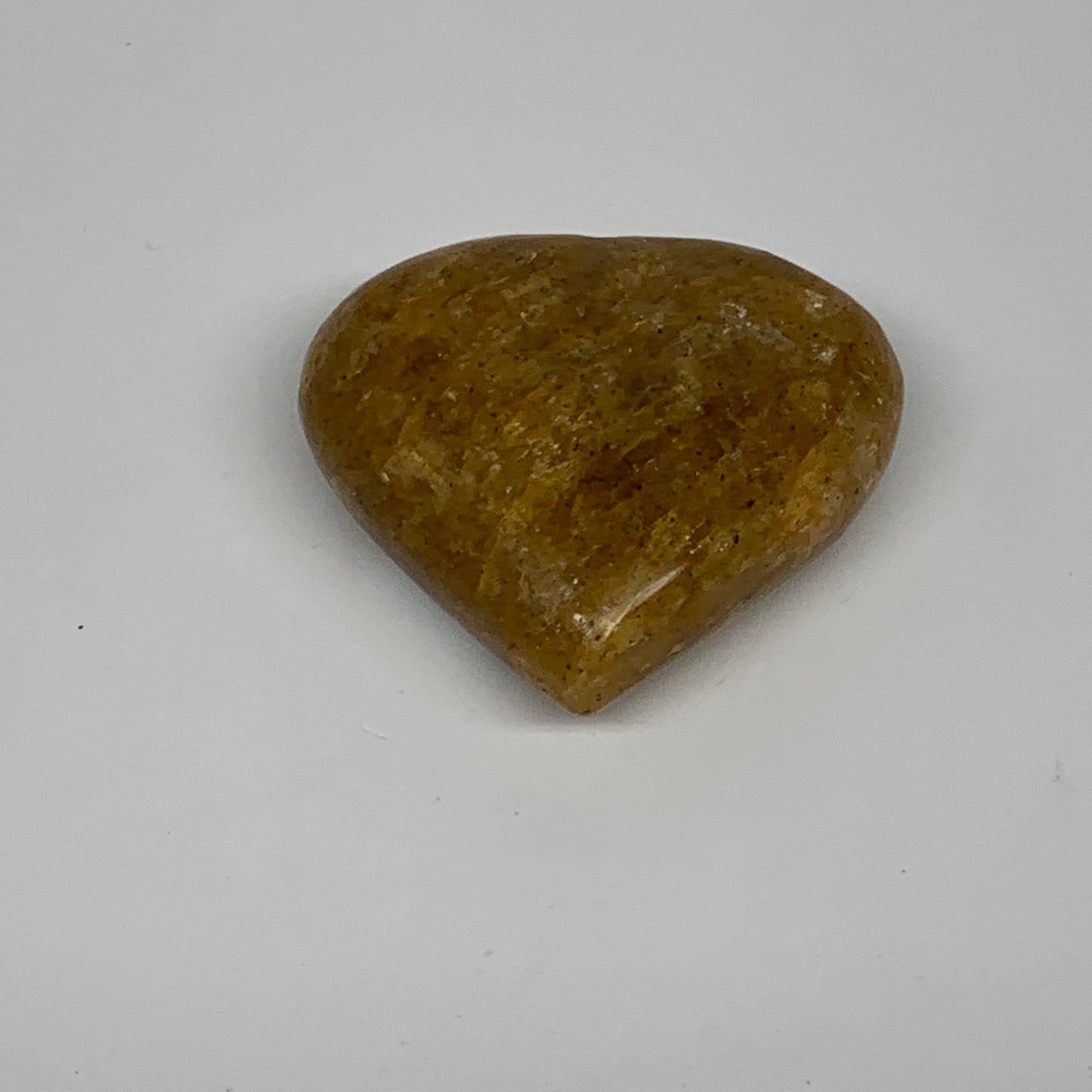 86.3g, 2"x2.2"x0.9", Natural Golden Quartz Heart Small Polished Crystal, B24829
