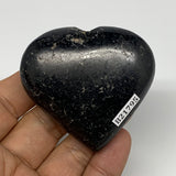 111.5g, 2.1"x2.3"x0.9", Black Tourmaline Heart Polished Crystal Home Decor, B217