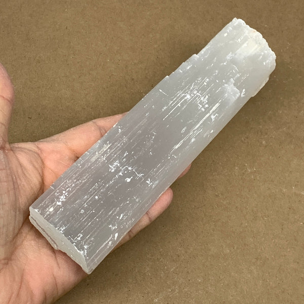 318g, 7.5"x1.7"x0.8", Rough Solid Selenite Crystal Blade Sticks @Morroco,B12248