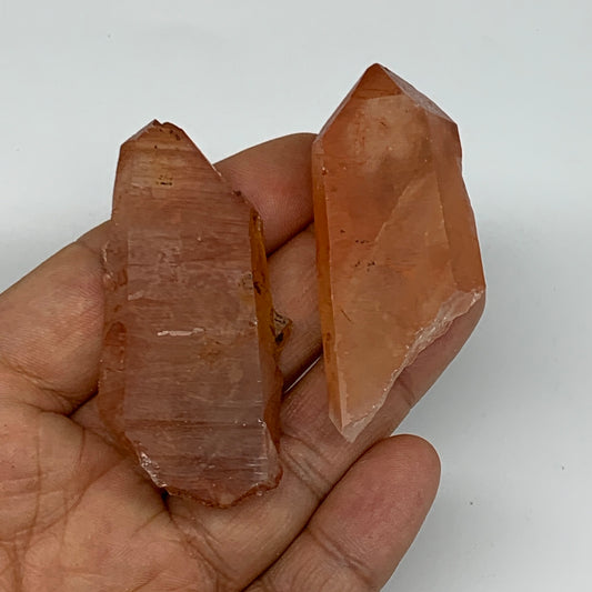 51.5g, 2.3"-2.4", 2pcs, Natural Red Quartz Crystal Terminated @Morocco, B11413
