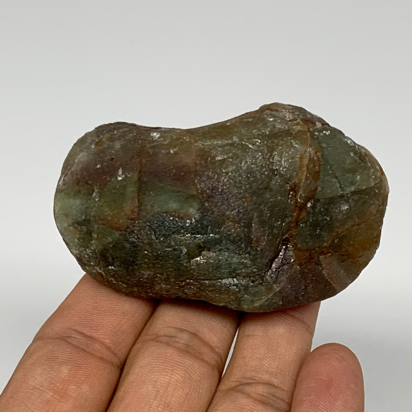 161.9g, 2.7"x1.7"x1.5" Fluorite Tumbled Rough Home Decor @Mexico, B18649