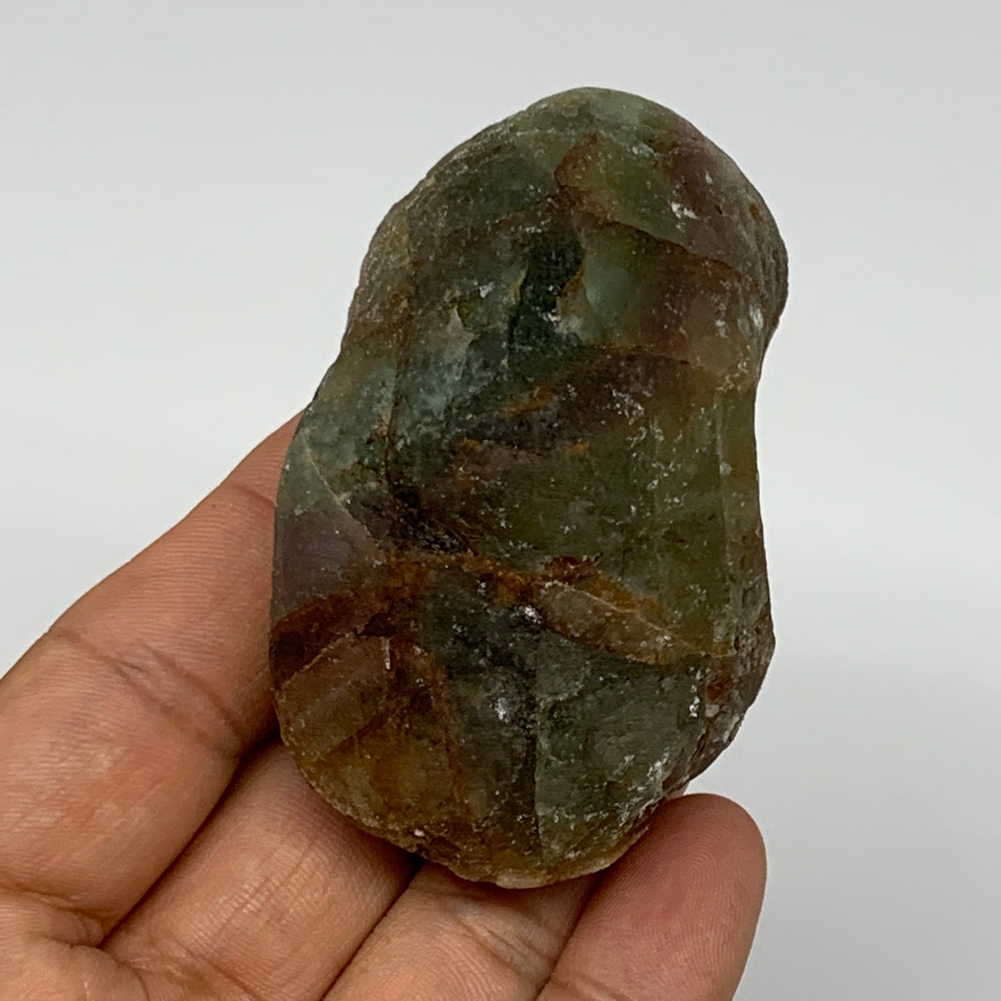 161.9g, 2.7"x1.7"x1.5" Fluorite Tumbled Rough Home Decor @Mexico, B18649