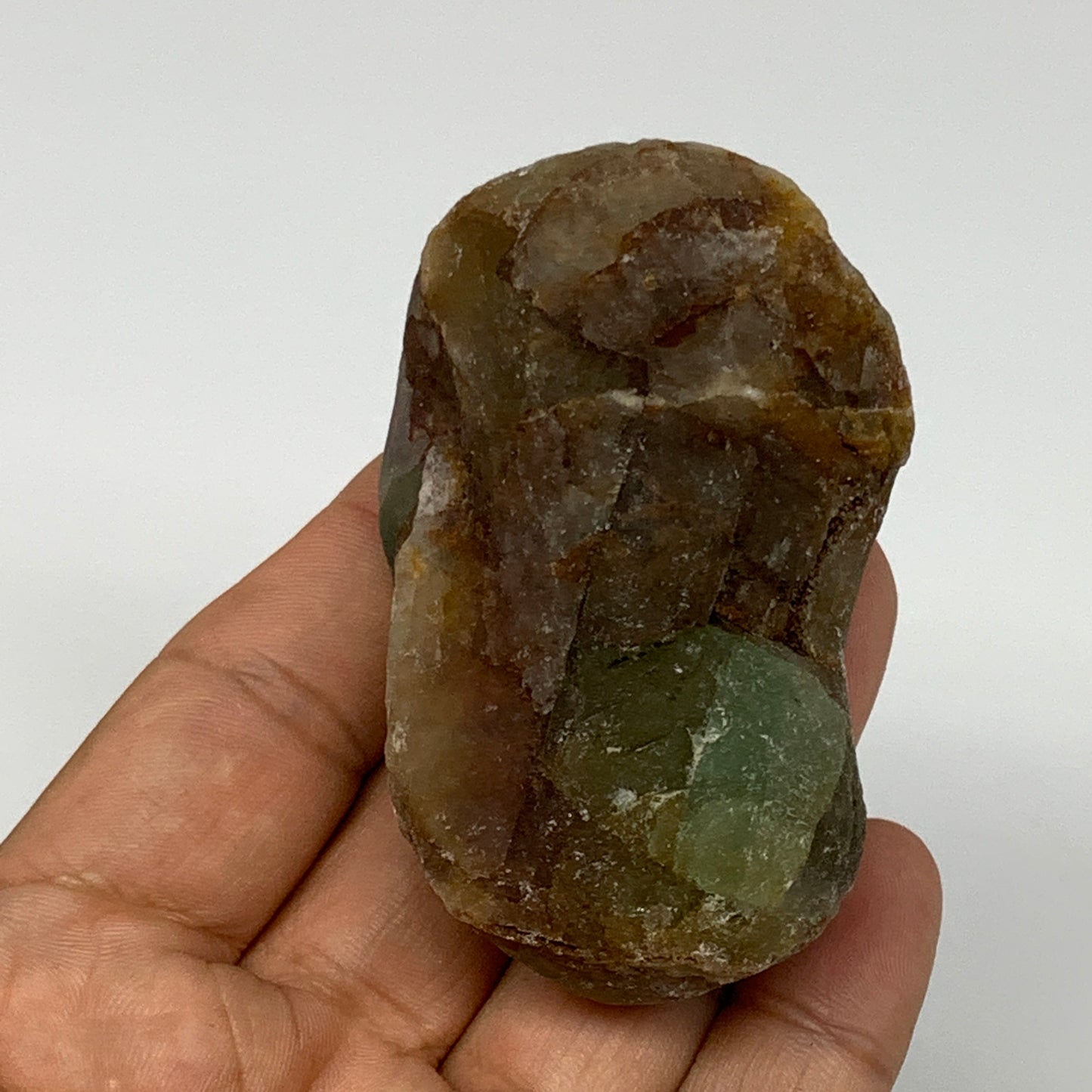 161.9g, 2.7"x1.7"x1.5" Fluorite Tumbled Rough Home Decor @Mexico, B18649