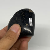 110.7g, 2.1"x2.2"x0.9", Black Tourmaline Heart Polished Crystal Home Decor, B217