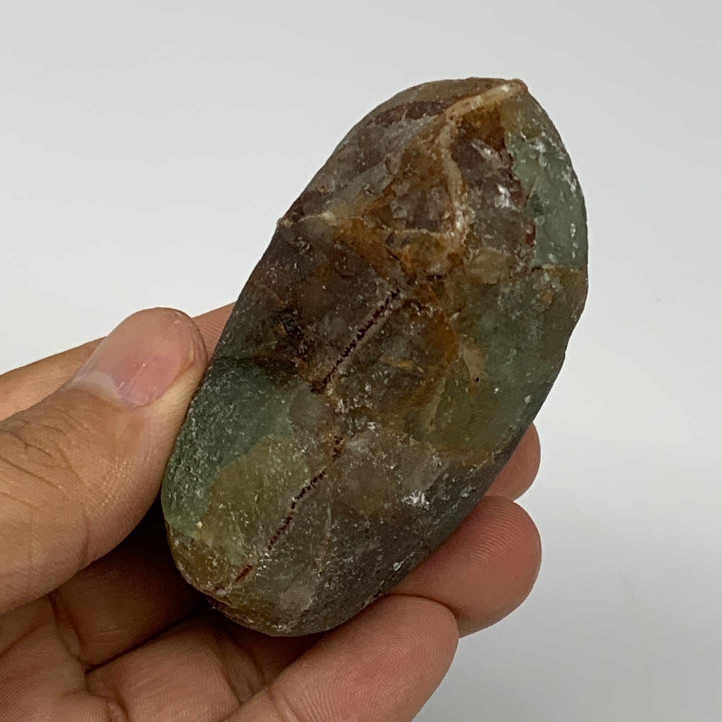 161.9g, 2.7"x1.7"x1.5" Fluorite Tumbled Rough Home Decor @Mexico, B18649