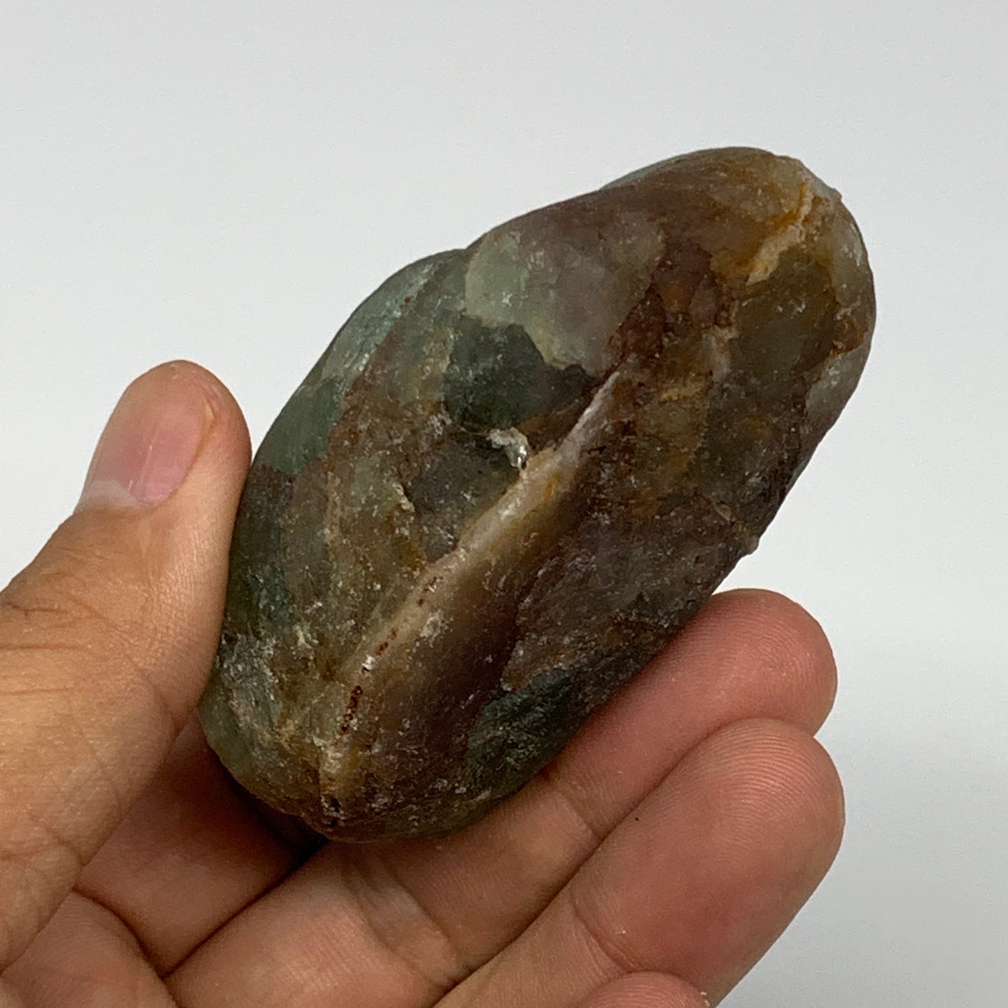 161.9g, 2.7"x1.7"x1.5" Fluorite Tumbled Rough Home Decor @Mexico, B18649