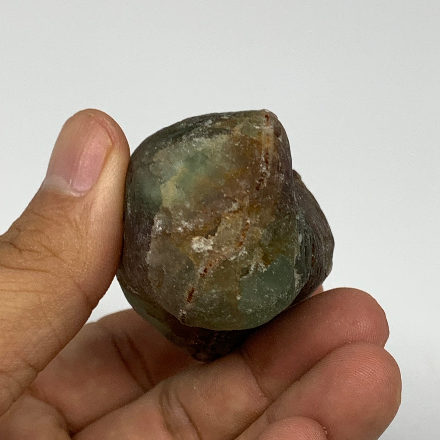 161.9g, 2.7"x1.7"x1.5" Fluorite Tumbled Rough Home Decor @Mexico, B18649