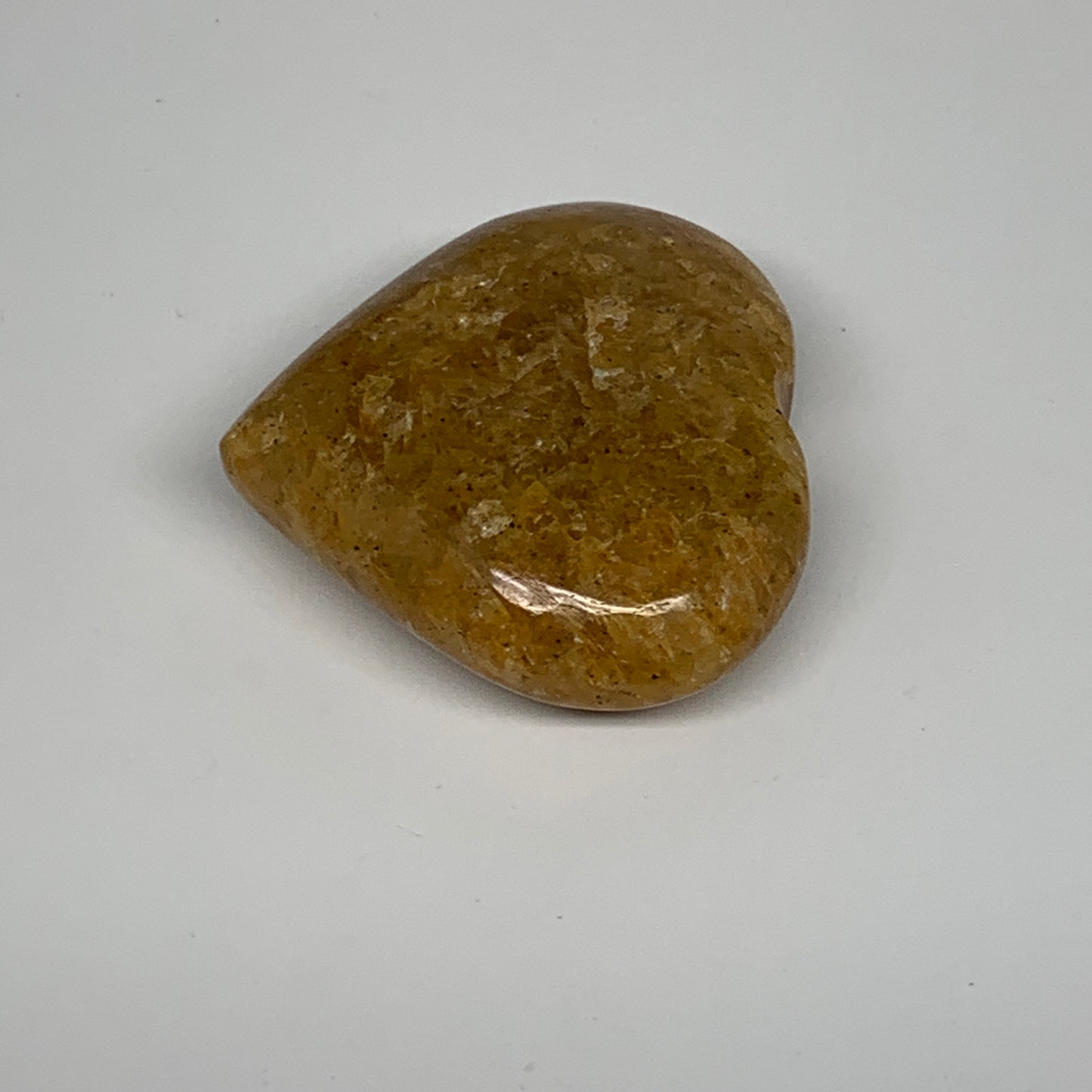 82.8g, 2"x2.2"x0.8", Natural Golden Quartz Heart Small Polished Crystal, B24831