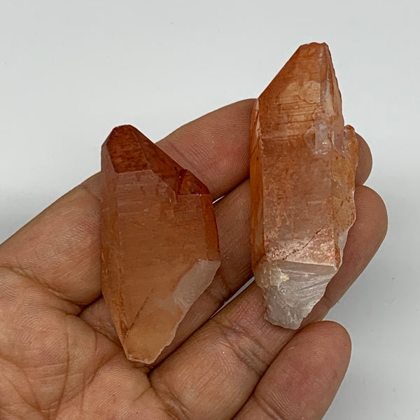 42.5g, 1.8"-2.3", 2pcs, Natural Red Quartz Crystal Terminated @Morocco, B11756