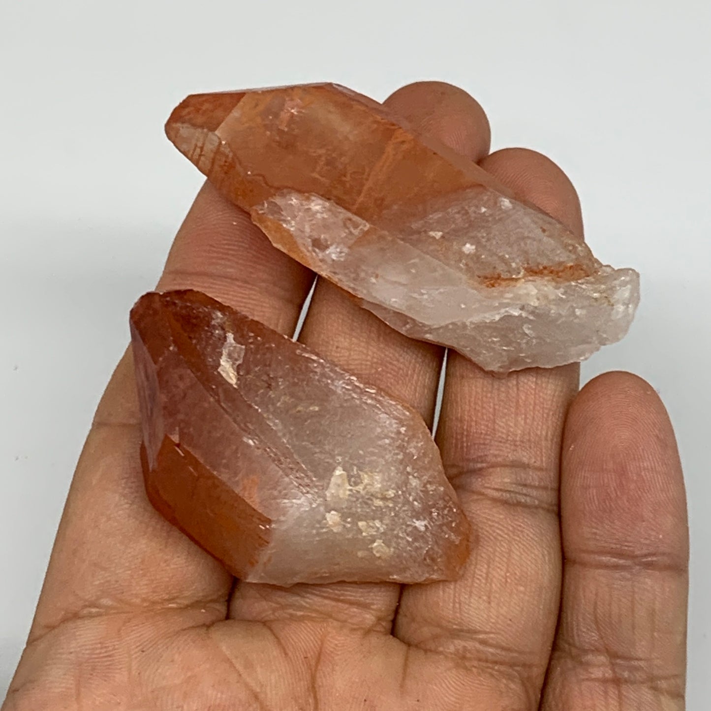 42.5g, 1.8"-2.3", 2pcs, Natural Red Quartz Crystal Terminated @Morocco, B11756