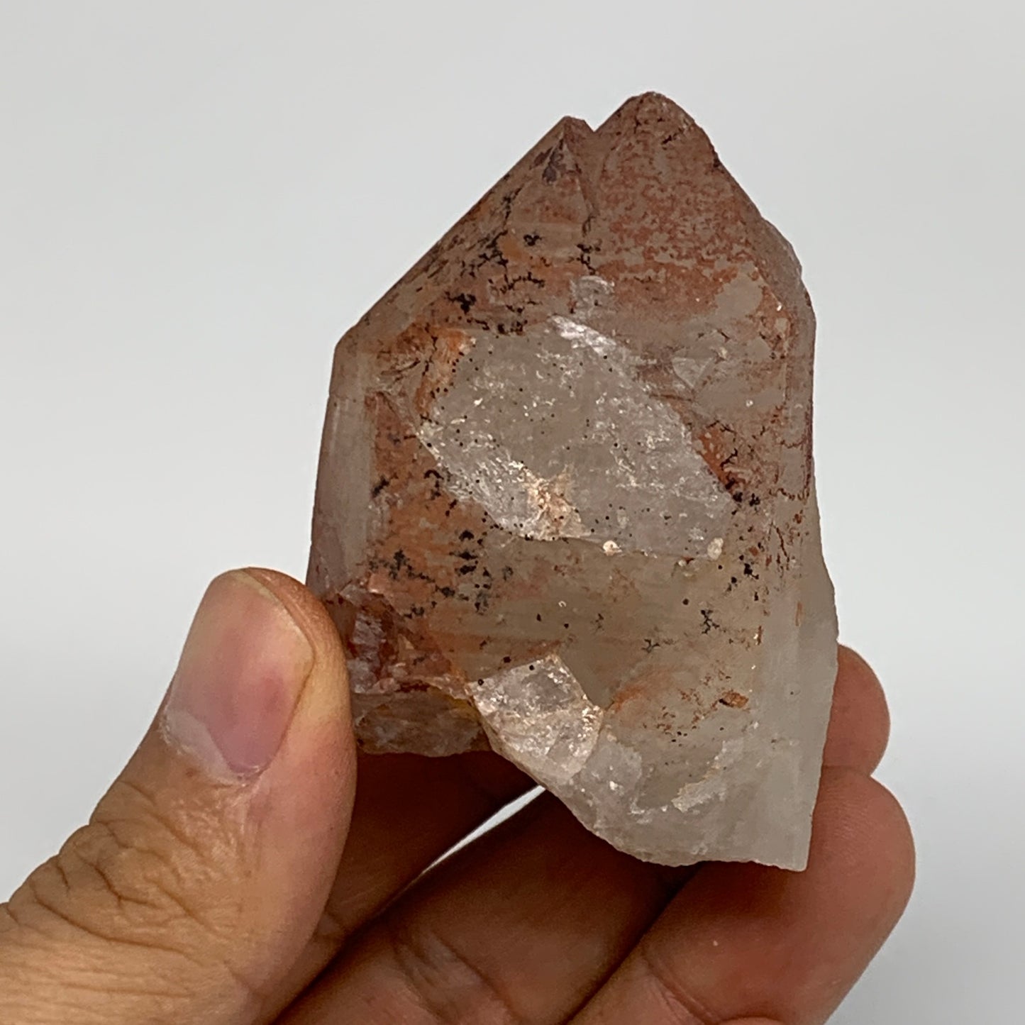 110.5g, 2.4"x1.6"x1.5", Natural Red Quartz Crystal Terminated @Morocco, B11417