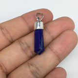 13.5cts, 25mm x 7mm x 7mm,Lapis Lazuli Pendant Sterling Silver @Afghanistan,FP78