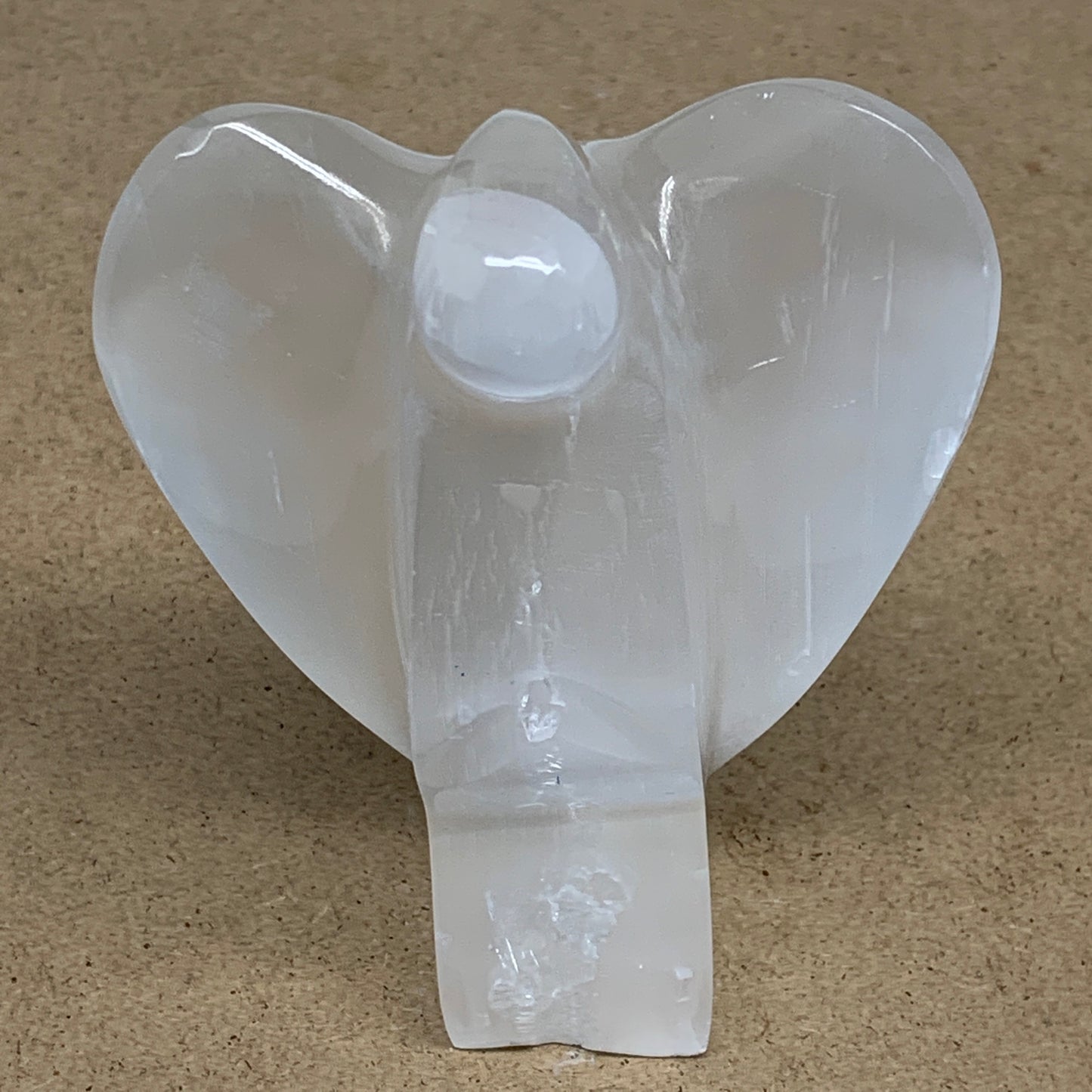 305.6g, 4"x3.2"x1.7"Natural Selenite (Satin Spar) Angel Crystal @Morocco,B8916
