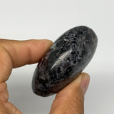 100g, 2.3"x1.7"x1", Indigo Gabro (Merlinite) Palm-Stone @Madagascar, B17902