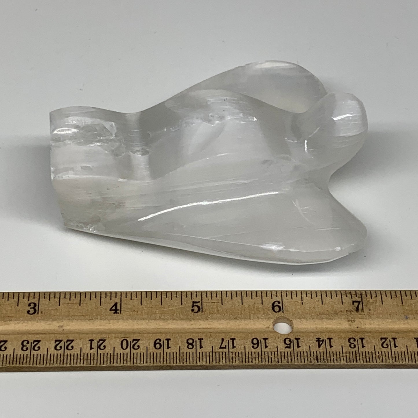 305.6g, 4"x3.2"x1.7"Natural Selenite (Satin Spar) Angel Crystal @Morocco,B8916