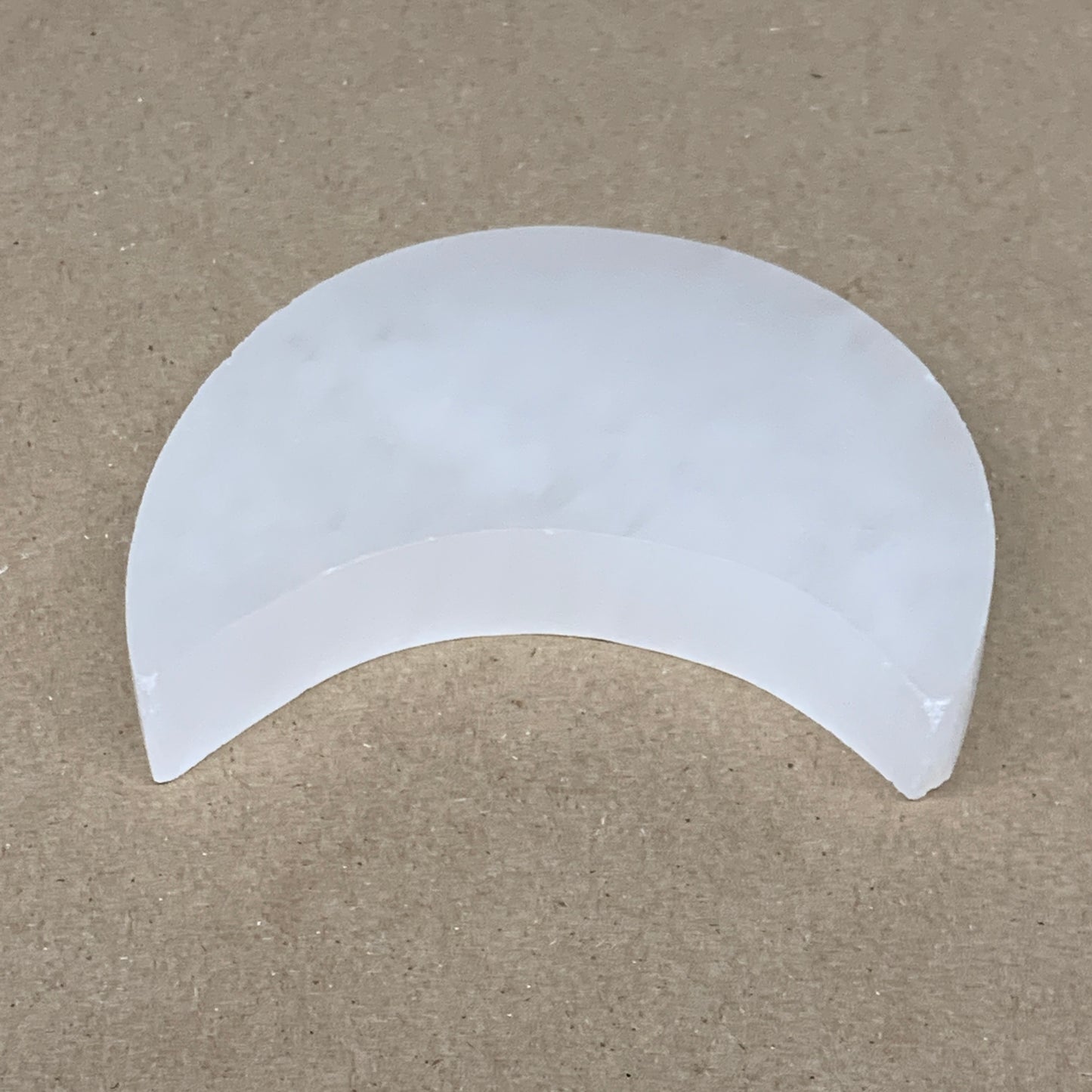 316g, 4.5"x3.4"x0.8",Selenite Crescent Moon Crystal (Satin Spar) @Morocco,B12993