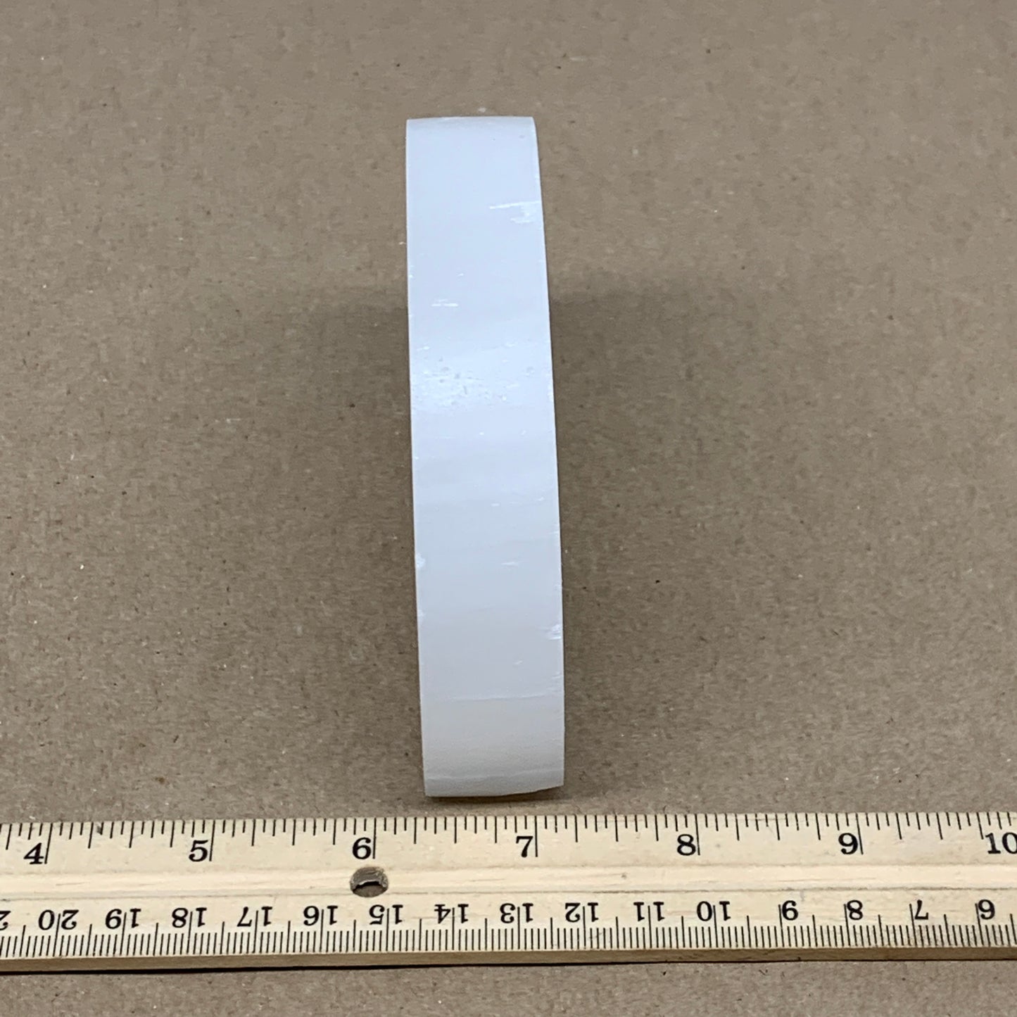 316g, 4.5"x3.4"x0.8",Selenite Crescent Moon Crystal (Satin Spar) @Morocco,B12993