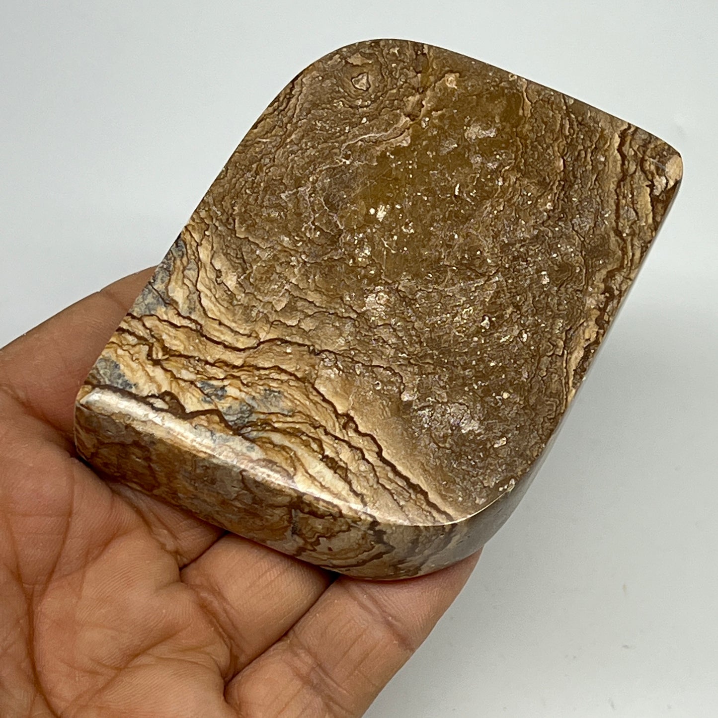 198.8g, 2.9"x2.3"x0.8" Picture Jasper Rectangle Gemstone Home Decor, B20109