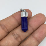 18.5cts, 24mm x 8mm x 8mm,Lapis Lazuli Pendant Sterling Silver @Afghanistan,FP80