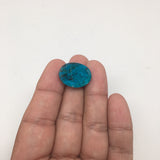 18.5 cts Natural Oval Shape Flat Bottom Chrysocolla Cabochon From Mexico, CC26 - watangem.com