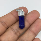 18.5cts, 24mm x 8mm x 8mm,Lapis Lazuli Pendant Sterling Silver @Afghanistan,FP80