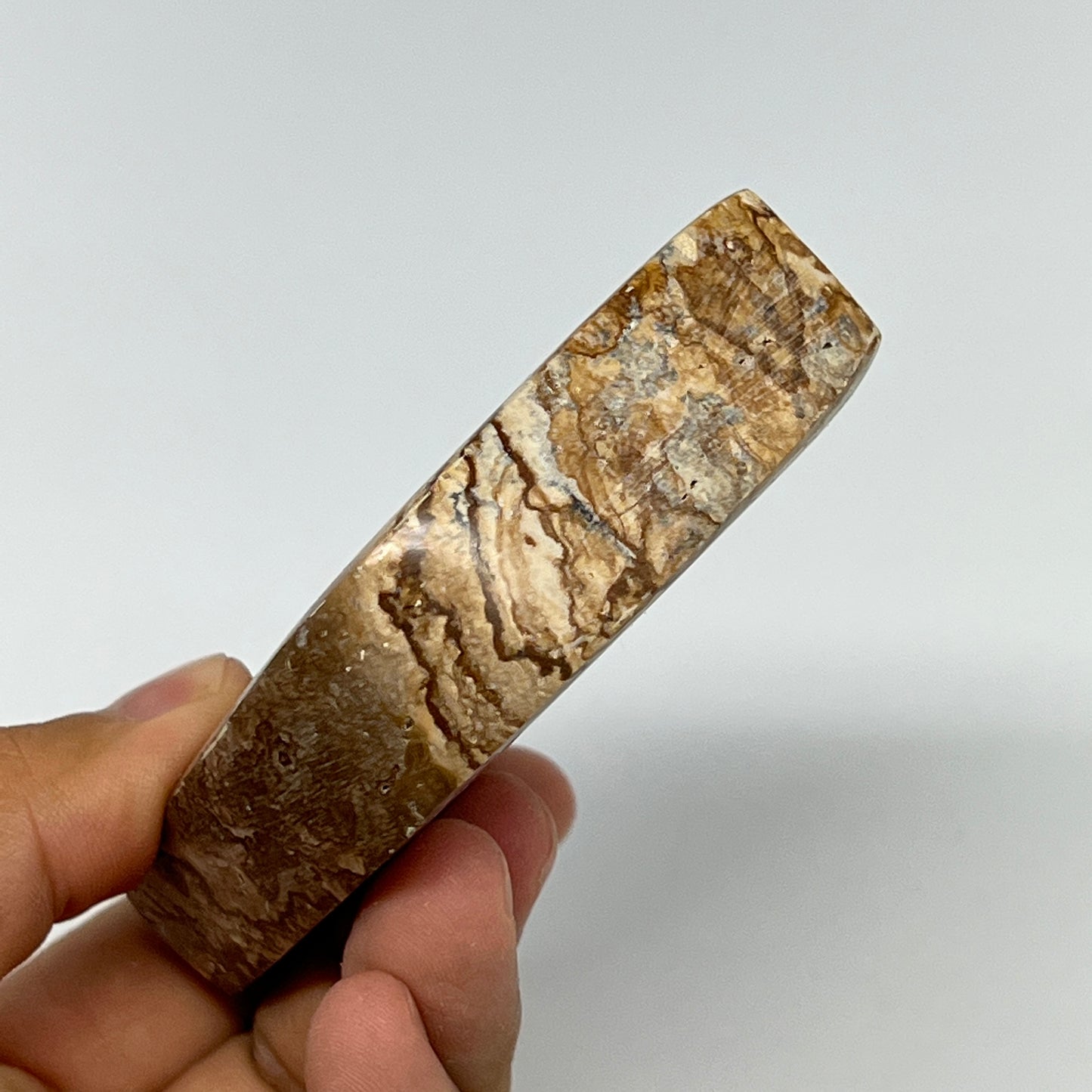 198.8g, 2.9"x2.3"x0.8" Picture Jasper Rectangle Gemstone Home Decor, B20109