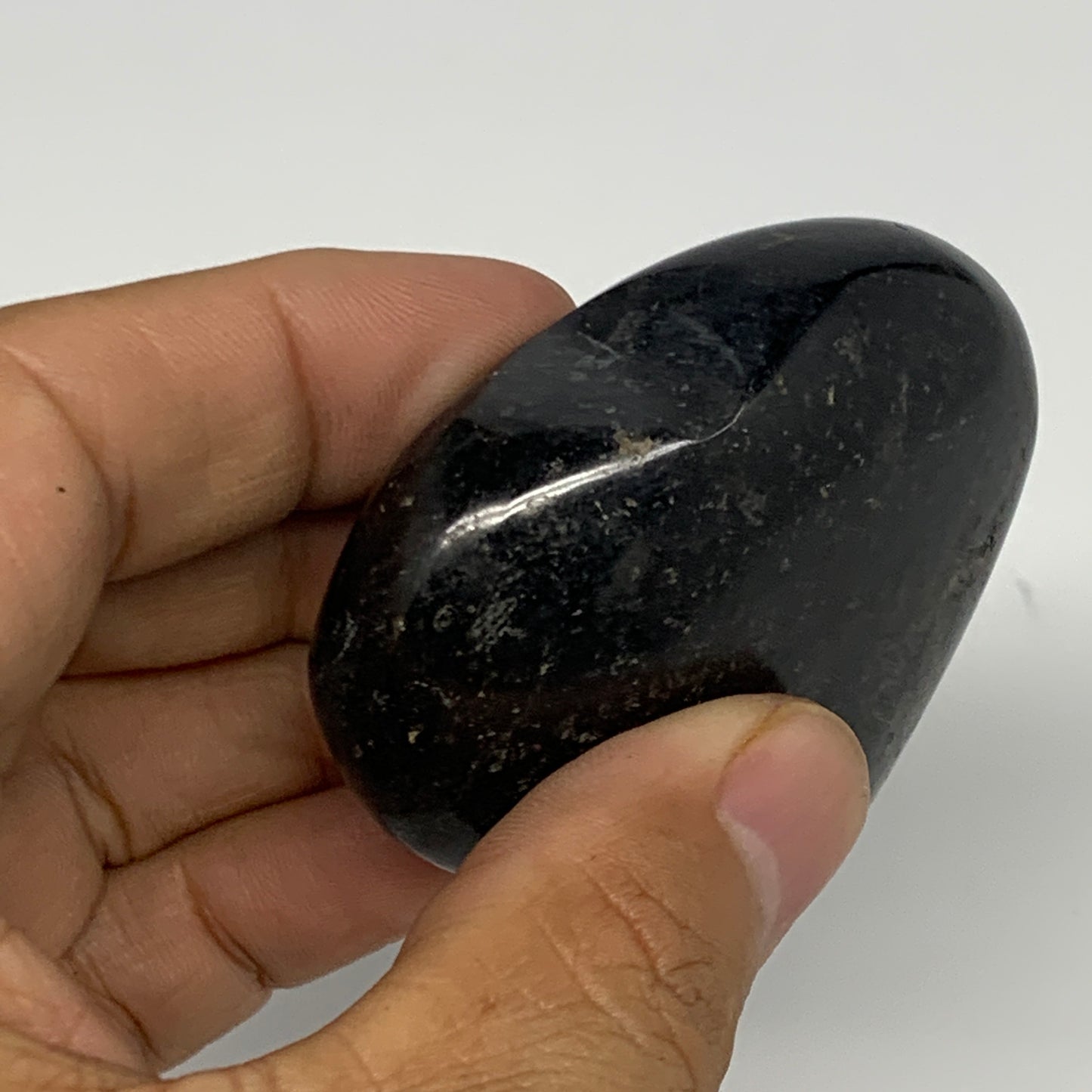 103.2g, 2"x2.2"x0.9", Black Tourmaline Heart Polished Crystal Home Decor, B21802