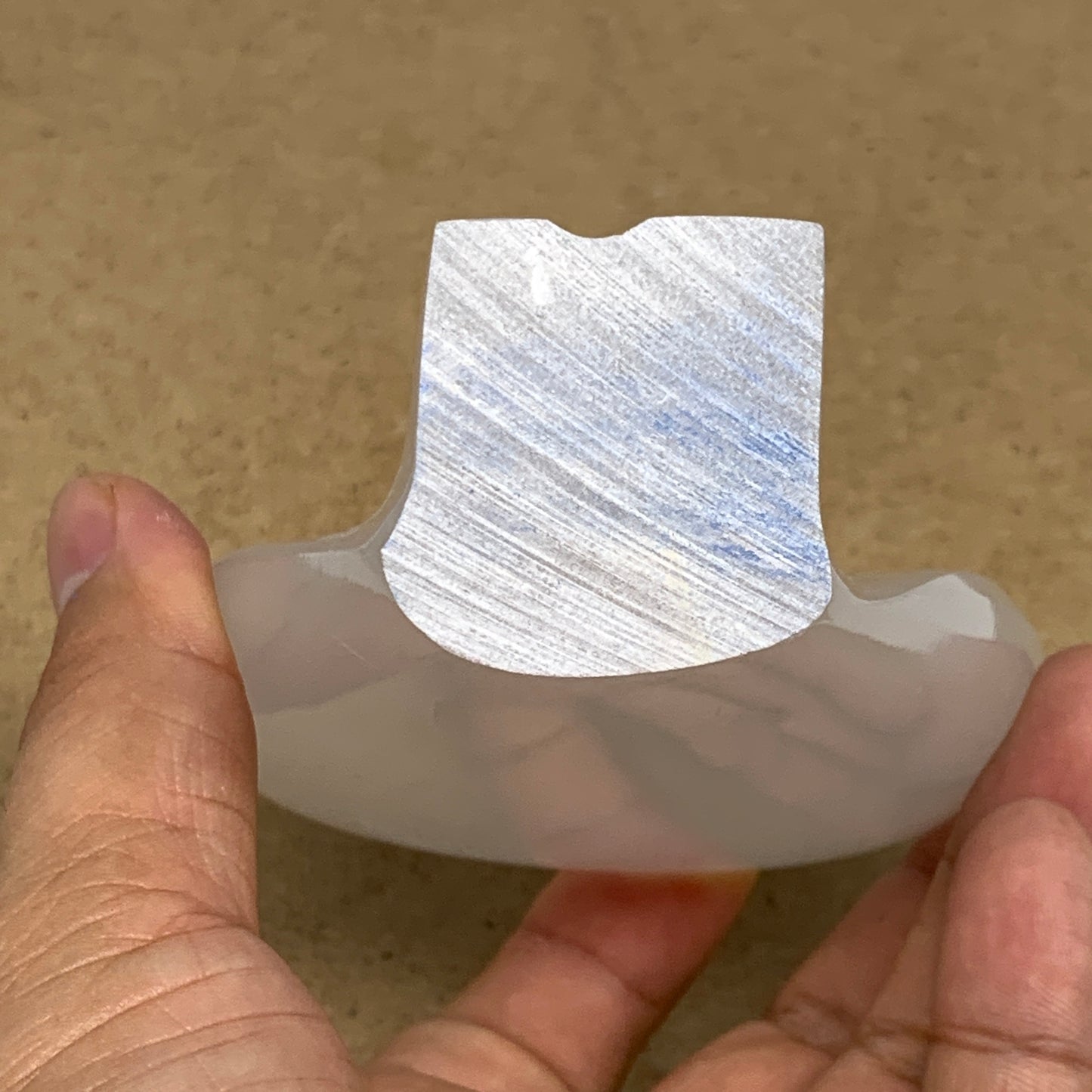 308.8g, 4"x3.3"x1.4"Natural Selenite (Satin Spar) Angel Crystal @Morocco,B8918