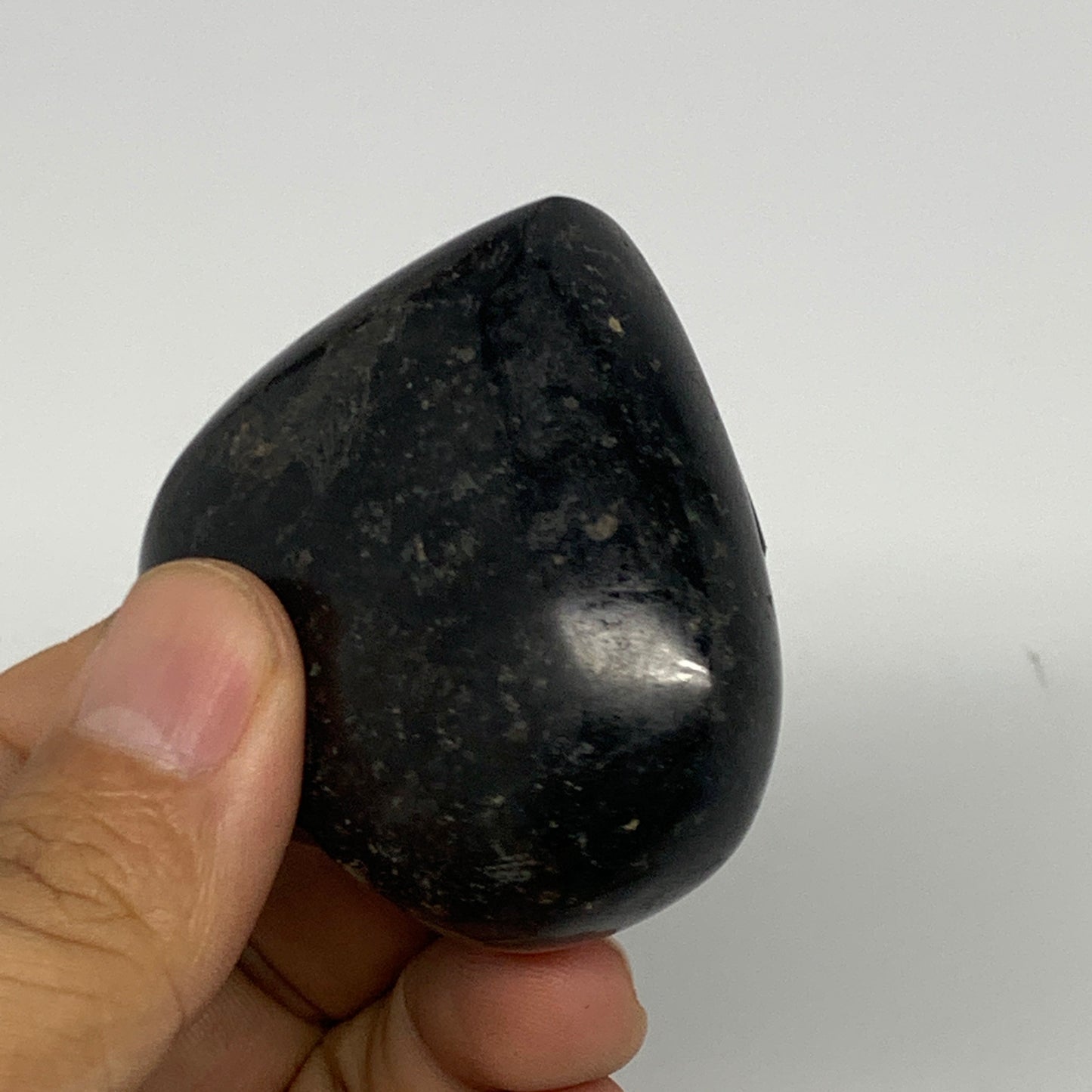 103.2g, 2"x2.2"x0.9", Black Tourmaline Heart Polished Crystal Home Decor, B21802