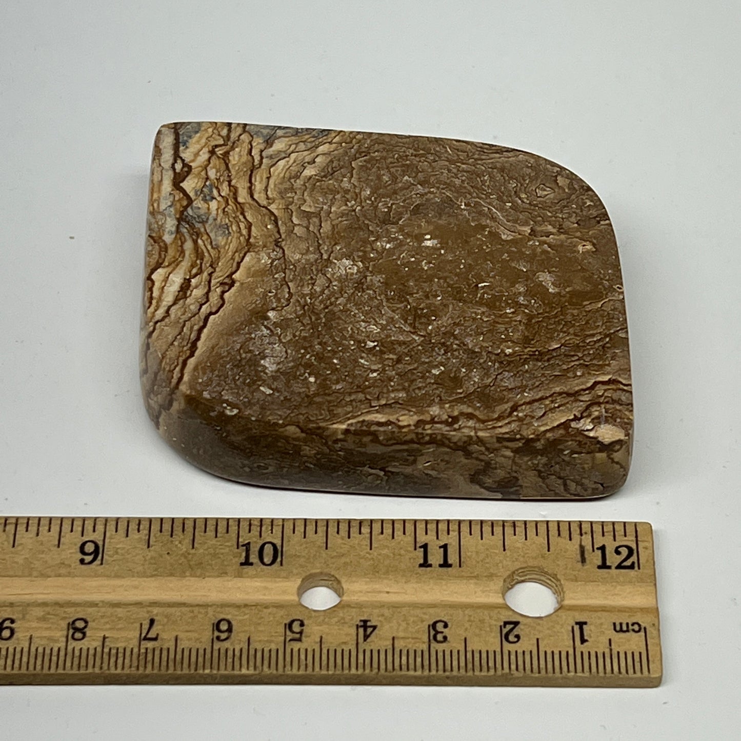 198.8g, 2.9"x2.3"x0.8" Picture Jasper Rectangle Gemstone Home Decor, B20109