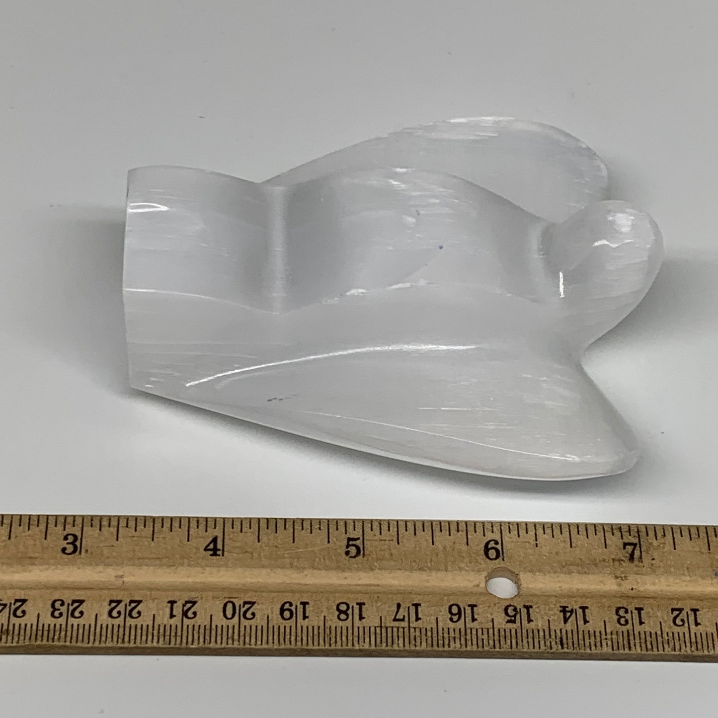 308.8g, 4"x3.3"x1.4"Natural Selenite (Satin Spar) Angel Crystal @Morocco,B8918