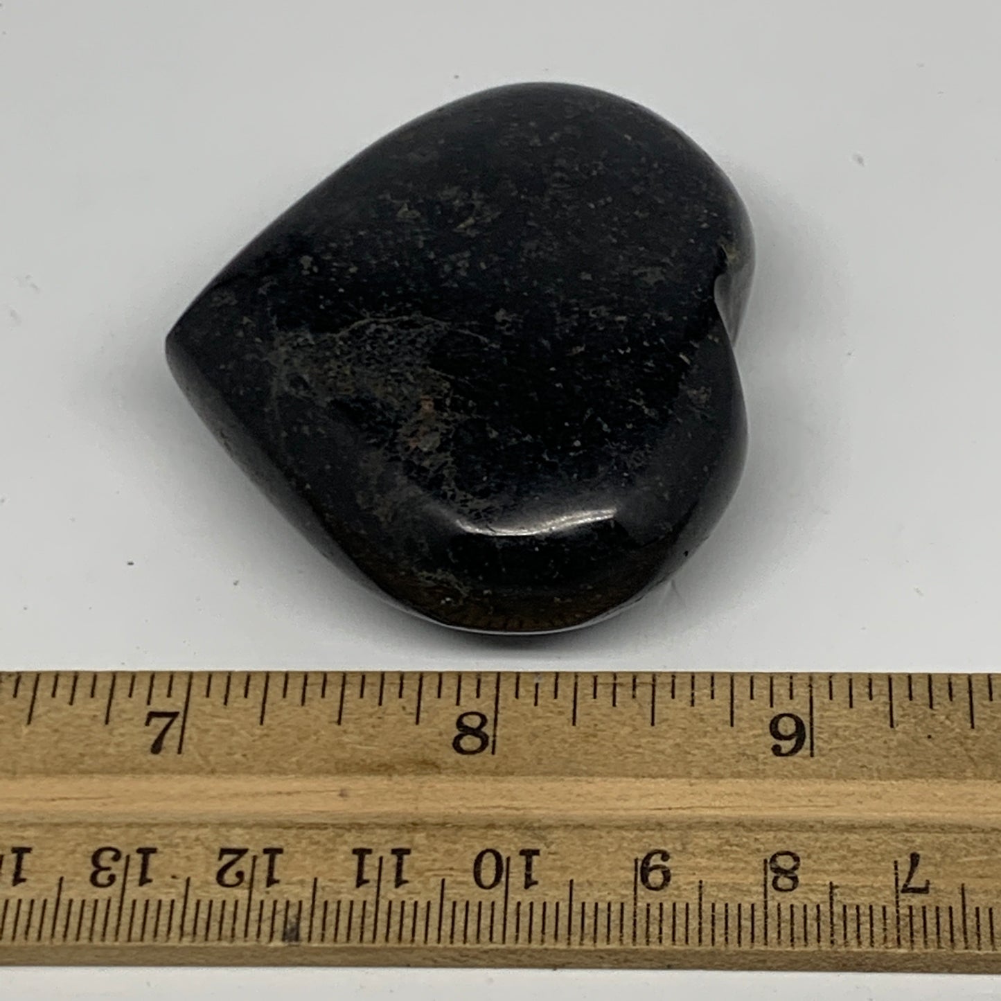 103.2g, 2"x2.2"x0.9", Black Tourmaline Heart Polished Crystal Home Decor, B21802