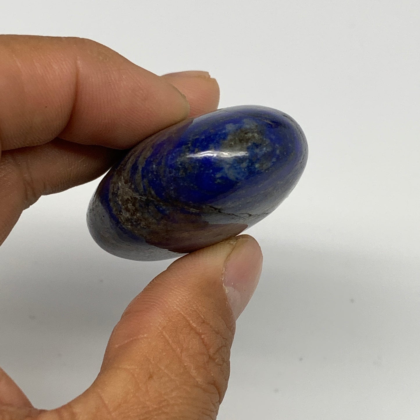 85g,2.5"x1.5"x0.8", Natural Lapis Lazuli Palm Stone @Afghanistan, B26307