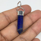 22cts, 30mm x 8mm x 7mm,Lapis Lazuli Pendant Sterling Silver @Afghanistan,FP81