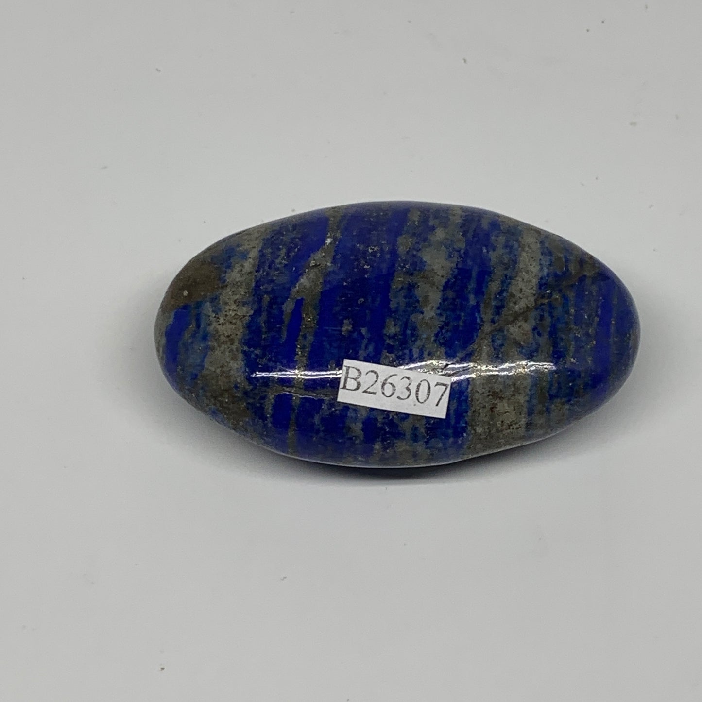 85g,2.5"x1.5"x0.8", Natural Lapis Lazuli Palm Stone @Afghanistan, B26307