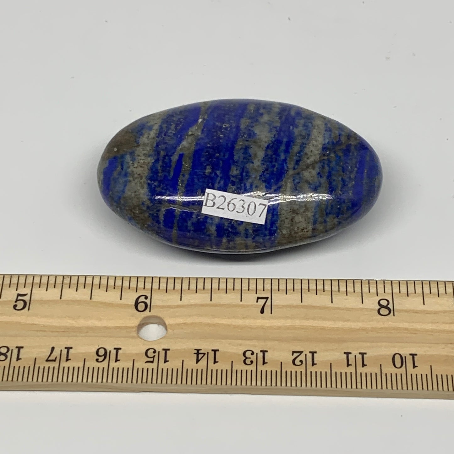 85g,2.5"x1.5"x0.8", Natural Lapis Lazuli Palm Stone @Afghanistan, B26307