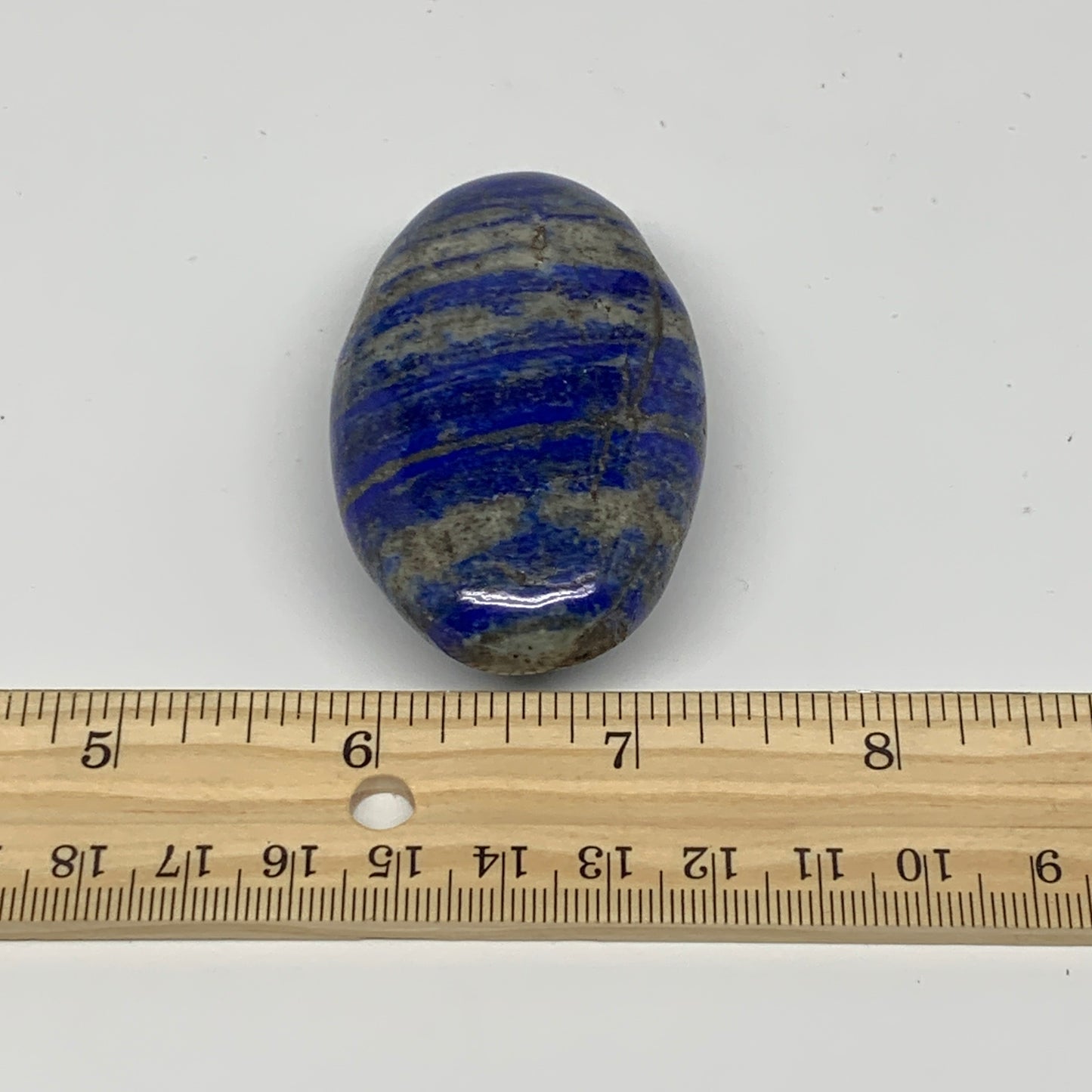85g,2.5"x1.5"x0.8", Natural Lapis Lazuli Palm Stone @Afghanistan, B26307