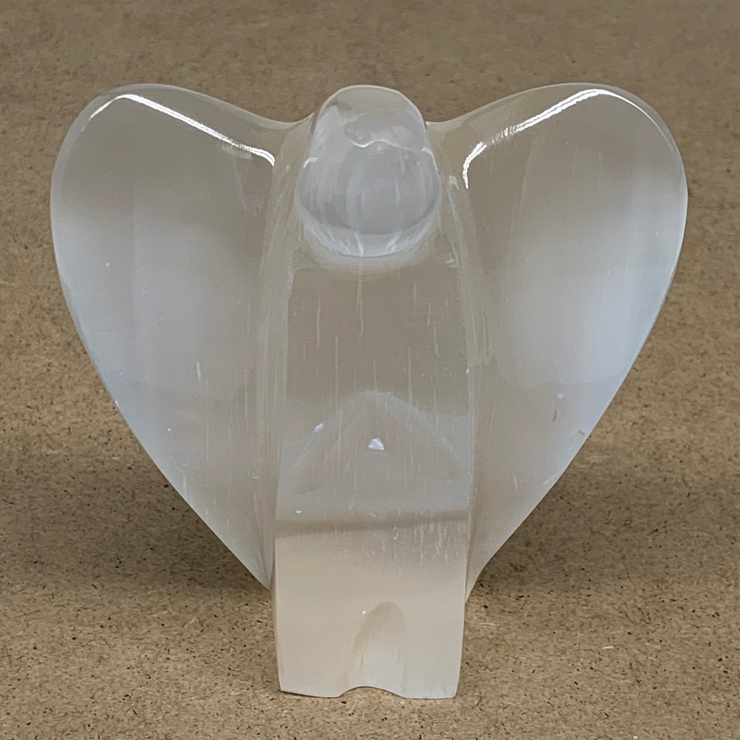289g, 3.9"x3.4"x1.3"Natural Selenite (Satin Spar) Angel Crystal @Morocco,B8920