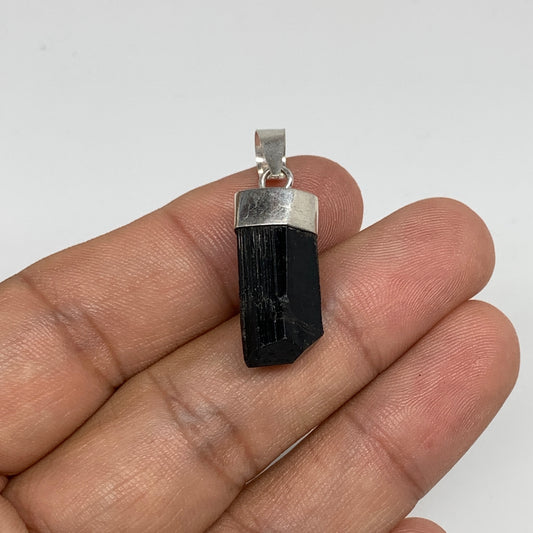 18cts, 21mm x 9mm, Natural Tourmaline Pendant Sterling Silver @Afghanistan,P66