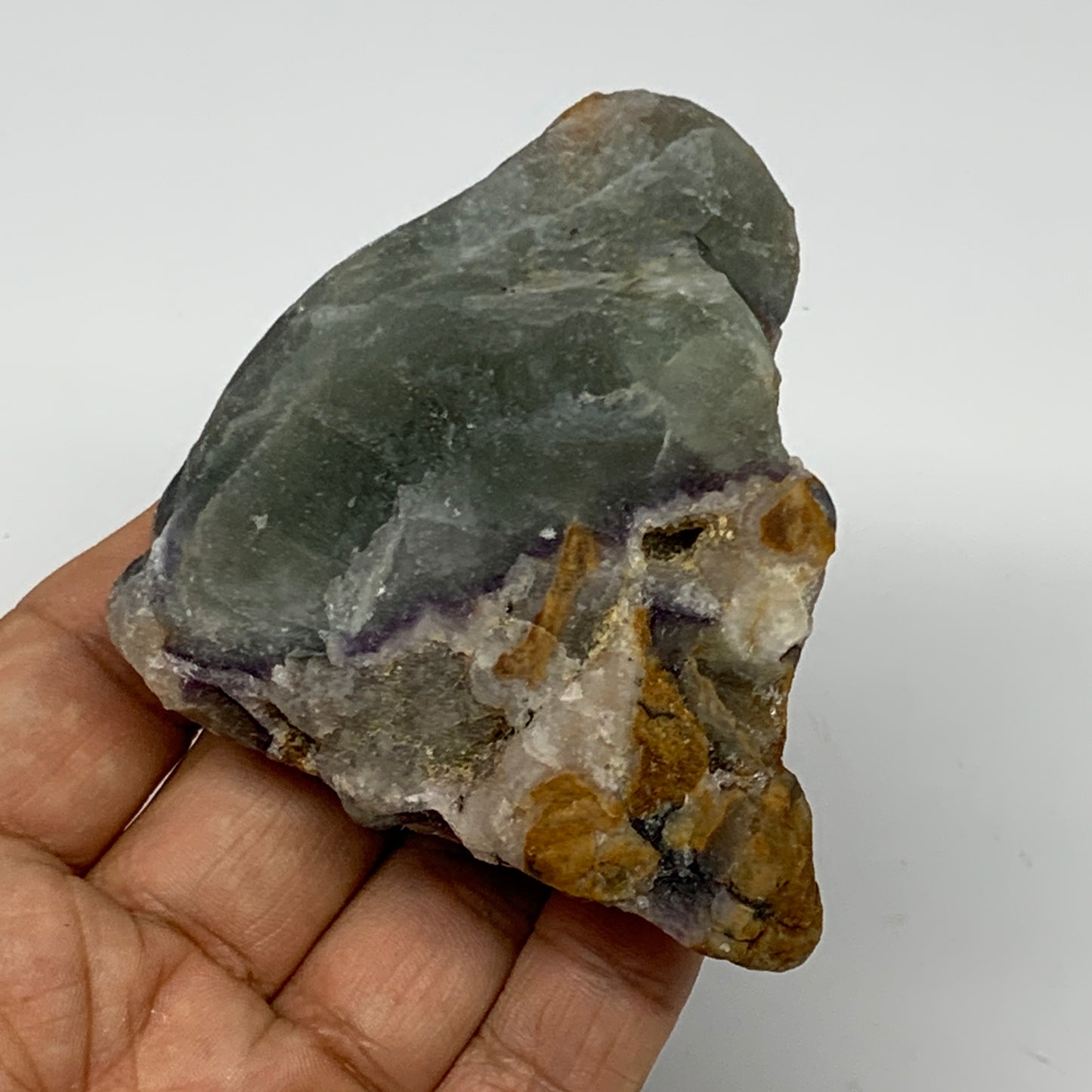 207.9g, 3.3"x2.3"x1.5" Fluorite Tumbled Rough Home Decor @Mexico, B18657