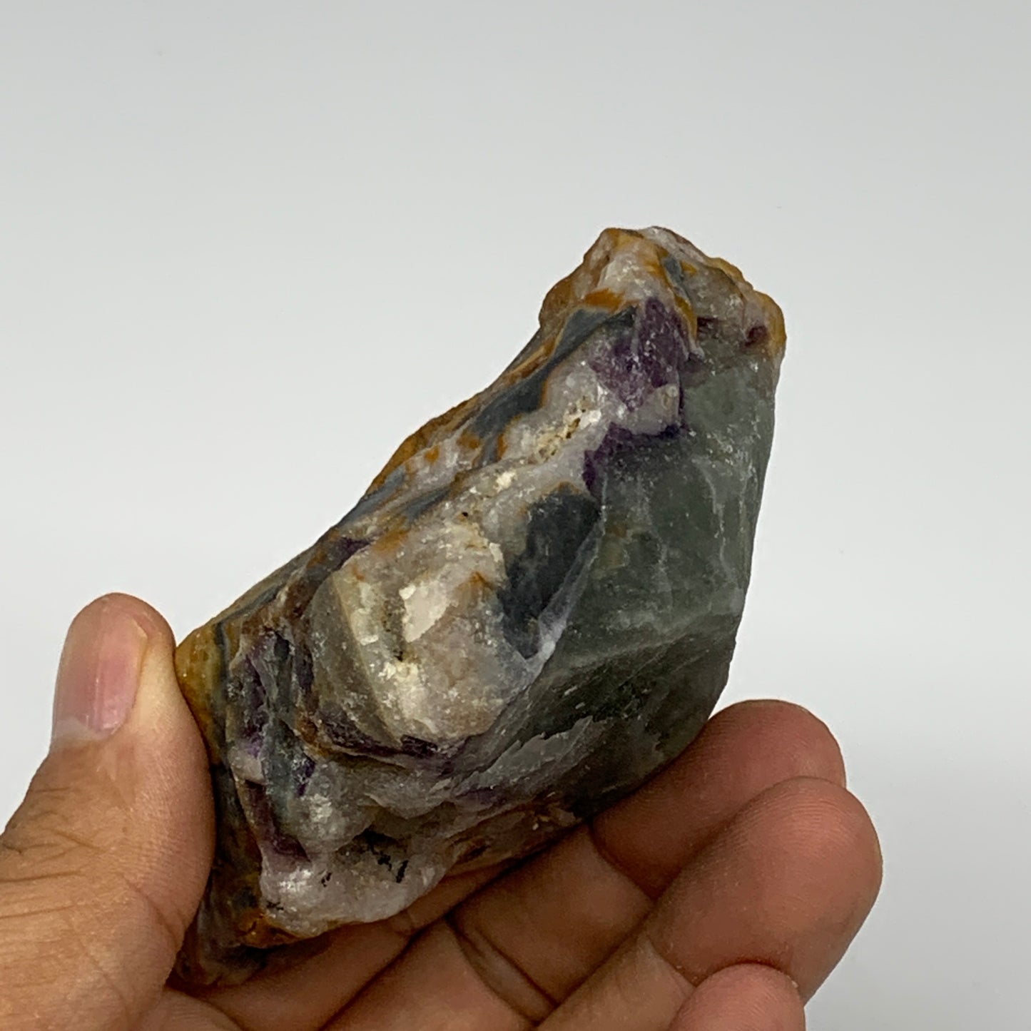 207.9g, 3.3"x2.3"x1.5" Fluorite Tumbled Rough Home Decor @Mexico, B18657
