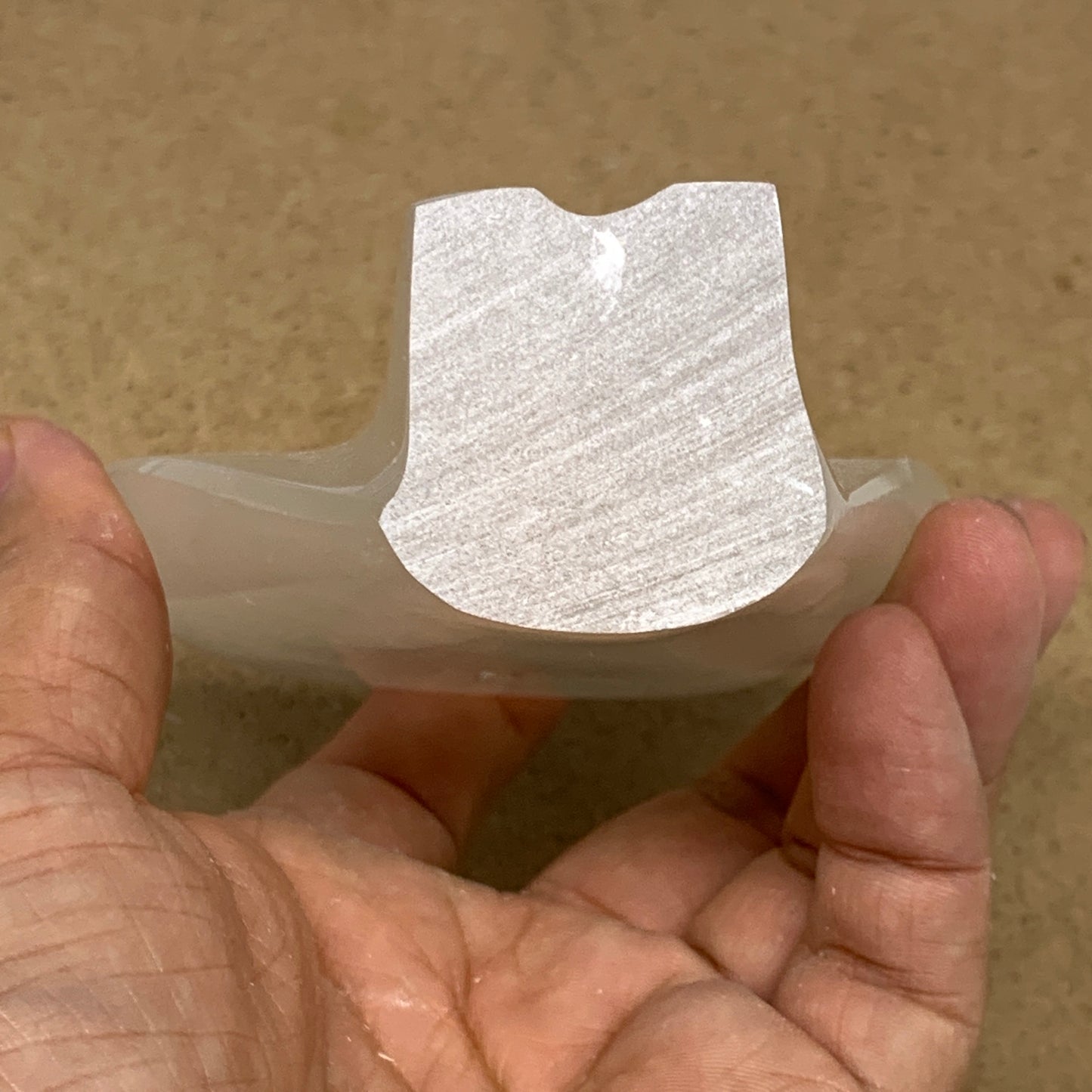 289g, 3.9"x3.4"x1.3"Natural Selenite (Satin Spar) Angel Crystal @Morocco,B8920